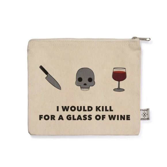 Handbags - NWT kill for a glass of wine emoji pouch/clutch